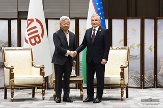 The President of Uzbekistan notes the key areas of partnership with the Asian Infrastructure Investment Bank
