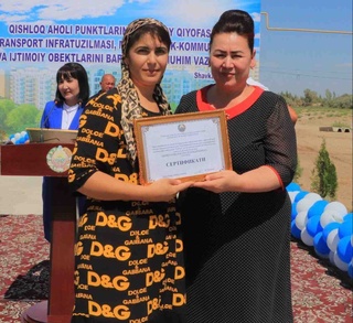 12 нафар қўшкўпирлик хотин-қизлар янги уй-жой эгалари бўлди