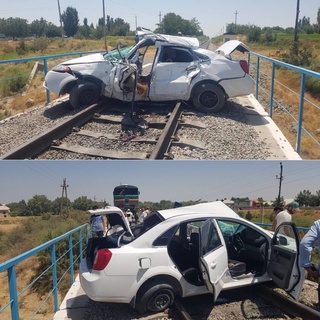 Қоидага амал қилмай ҳаракатланган ҳайдовчи поезд остида қолди