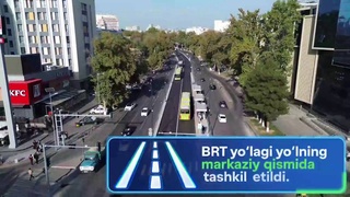 В Ташкенте открыли еще один километр выделенной полосы BRT - общая протяженность достигла почти 8 км
