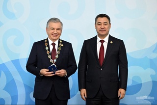 O‘zbekiston Respublikasi Prezidentiga MDHning oliy mukofoti topshirildi