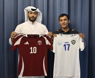 Uzbekistan's national team will play against Qatar in a white uniform
