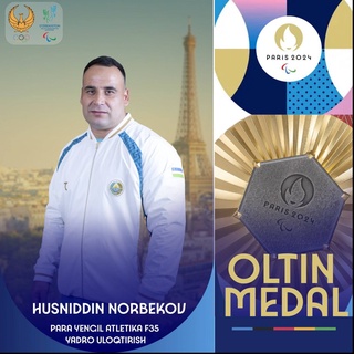 Tarixiy natija: Husniddin Norbekov uchinchi oltin medalni qoʻlga kiritdi