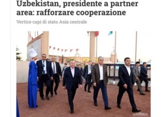 Өзбекстан Президентінің аймақтық бастамалары Италия бұқаралық ақпарат құралдарының назарында