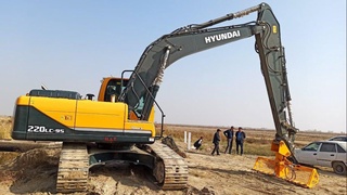 Сирдарёга янги моделдаги экскаватор олиб келинди