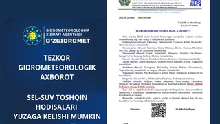 23-27 март кунлари сел-сувтошқин ҳодисалари юзага келиши мумкин