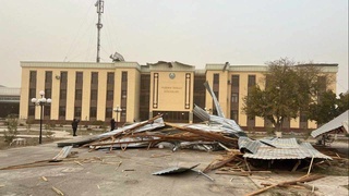 Бұхарада да құмды дауыл ғимараттарға  зиян жеткізді