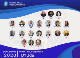 Тошкент давлат юридик университетида хорижий профессорлар фаолиятини бошлади