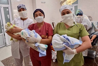 В Сырдарье на свет появились тройняшки