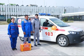 Службам скорой помощи Навоийской области передали современный автотранспорт