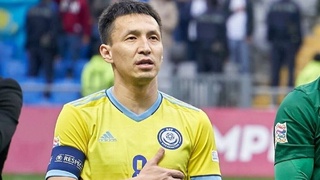 Асхат Тагыберган забил первый гол за Казахстан в ворота Дании