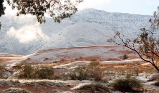 Сахара саҳросида қор ёғди