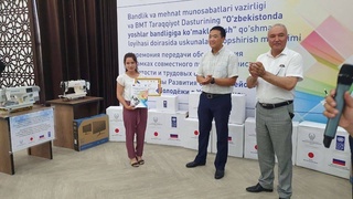 Предприниматели из Джизакской области при содействии ПРООН получили техническое оборудование