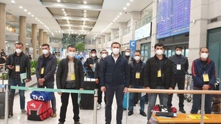 Жанубий Кореяга жўнаб кетган 14 нафар фуқаро кутиб олинди