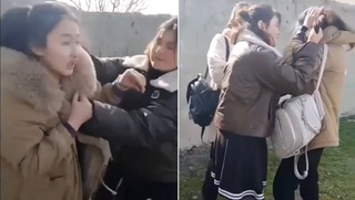 Samarqandda oʻquvchi qizlar yigit talashib, janjallashdi