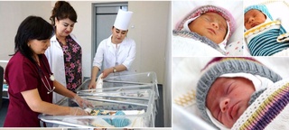 Гүлстандық Тулқин Тураев пен Робия Тураеваның отбасында үш егіз сәби дүниеге келді