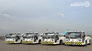 Аэропорт «Ташкент» принял в эксплуатацию новые тягачи для самолетов