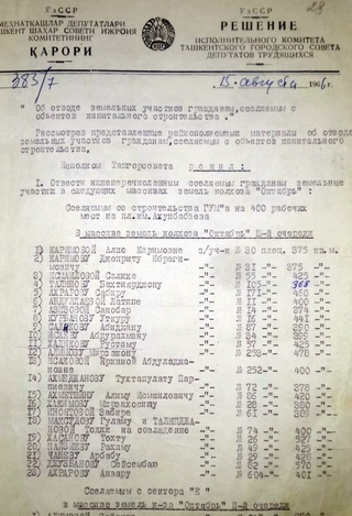 Toshkent zilzilasiga 55 yil toʻldi