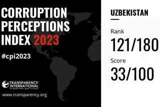 Узбекистан поднялся на 5 пунктов в Индексе восприятия коррупции