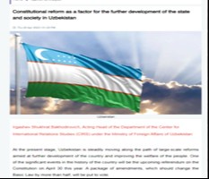 Misr nashri: "O'zbekiston keng ko'lamli islohotlar yo'lidan ishonch bilan bormoqda"