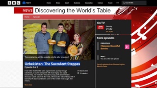 BBC сирри таомҳои ӯзбекро дар барномаи нави худ ифшо менамояд