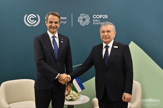 Өзбекстан Президенті Баку қаласында Греция Премьер-Министрімен кездесті