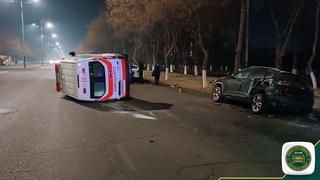 Тез тиббий ёрдам автомобили "Tracker" билан тўқнашди