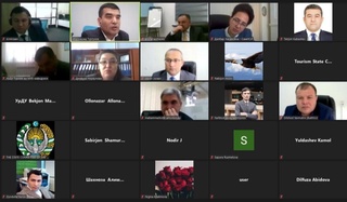 Туризм соҳасида инновацион лойиҳалар ва илмий тадқиқотларни ривожлантиришга доир видеомулоқот бўлиб ўтди