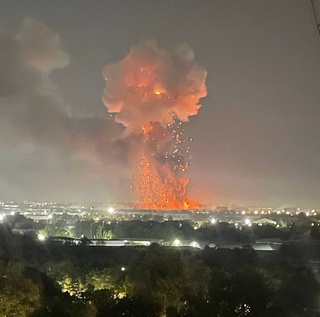 A powerful explosion and fire occurred in Tashkent at night: there are victims