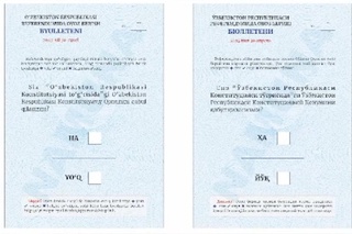 30 апрельде өтетін референдумға арналған бюллетень бекітілді