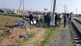 Namanganda “Damas” poyezd bilan toʻqnashdi