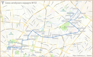 В Ташкенте запущен новый автобусный маршрут № 152