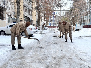 The National Guard helps public utilities and the population