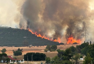 Грециянинг ғарбий қисмидаги қишлоқлар аҳолиси ёнғинлар туфайли уйларини тарк этишди