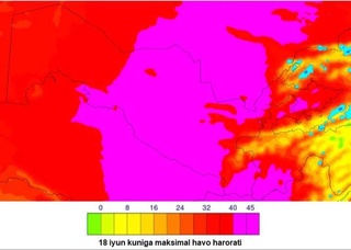 В Узбекистане на следующей неделе ожидается аномальная жара: температура поднимется до +44 градусов