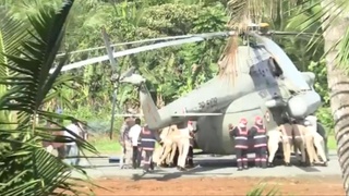 The helicopter carrying the Indian president got stuck in uncured concrete