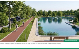 New Boulevard with an Artificial Lake Being Built in Olmazor