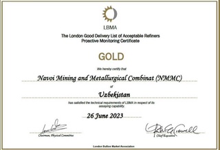 НГМК вновь подтвердил мировое качество производимого золота