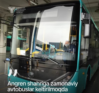 Ангрен шаҳрига замонавий автобуслар олиб келинади