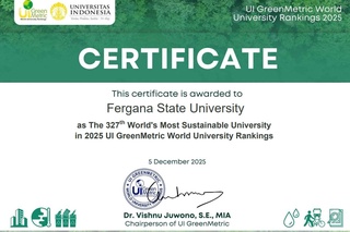 Fargʻona davlat universiteti dunyoning eng barqaror universitetlari qatorida