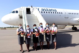 “Air Astana” Almati-Samarqand-Almati yoʻnalishida ilk qatnovni amalga oshirdi