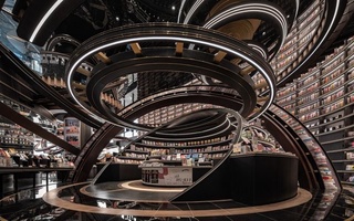 Xitoyda kitob do'konini bezatishda noodatiy dizaydan foydalanildi