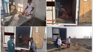 Истеъмолга яроқсиз гўшт маҳсулотлари тегишли тартибда йўқ қилинди