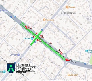 Движение автотранспорта по улице Темура Малика в Ташкенте частично восстановлено