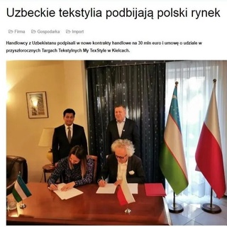 Ўзбек тўқимачилик маҳсулотлари Польша бозорини забт этяпти