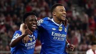 Покер Мбаппе помог «Реалу» одолеть «Олимпиакос» в Пирее