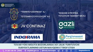 Raqobat qoʻmitasi 6 ta korxonani turli tovar va xizmatlar boʻyicha ustun mavqega ega deb topdi