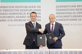 Состоялось 12-е заседание Совместной межправительственной комиссии по сотрудничеству между Узбекистаном и Азербайджаном