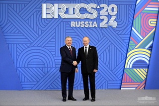 The welcoming ceremony for the BRICS Summit participants takes place