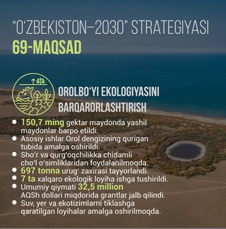 В 2025 году для стабилизации экологической ситуации в Приаралье привлечено более 32 млн долларов грантовых средств